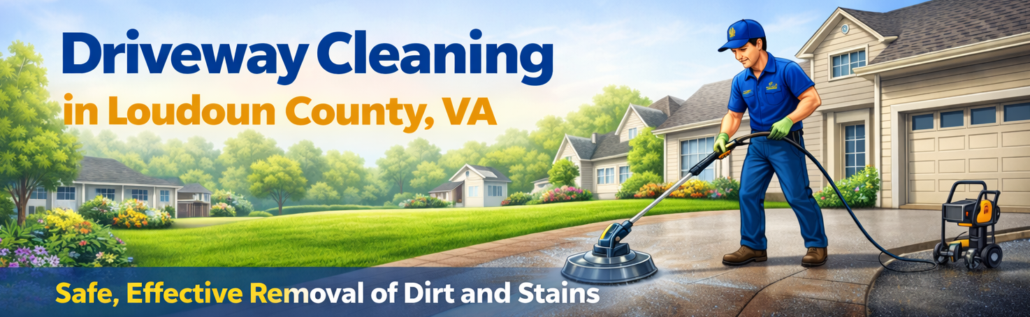 Driveway & Sidewalk Cleaning in Loudoun County, VA | Restore Your Concrete the Right Way